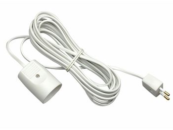 Forlængerledning u/jord hvid 5m 230V 10A