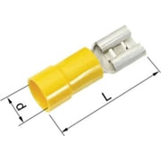 ISO. SPADEMUFFE 4-6MM² 6,3X0,8 GUL
