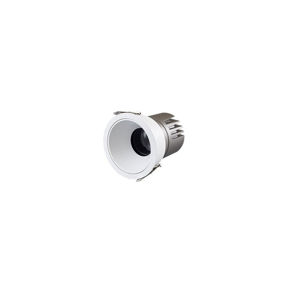 11W hvid kant indbygningsspot, RA92, Ø7,5 cm hul, dæmpbar, 230V - Energieffektiv belysning med 1200lm og høj farvegengivelse (RA90)
