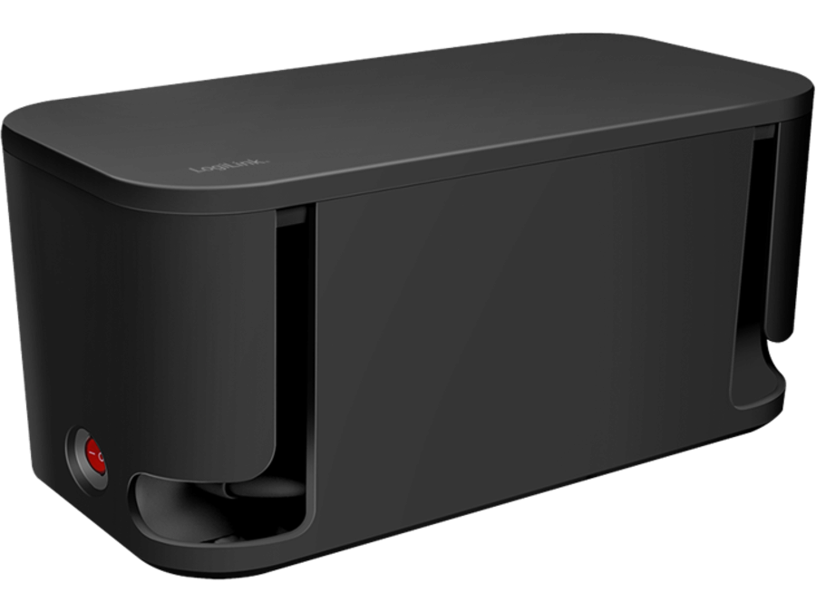 Kabelskjuler boks inkl. stikdåse - 285 x 145 x 130mm, Sort