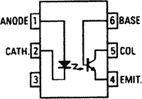 4N37 Optokobler - 1 kanal, 30V (DIP6)