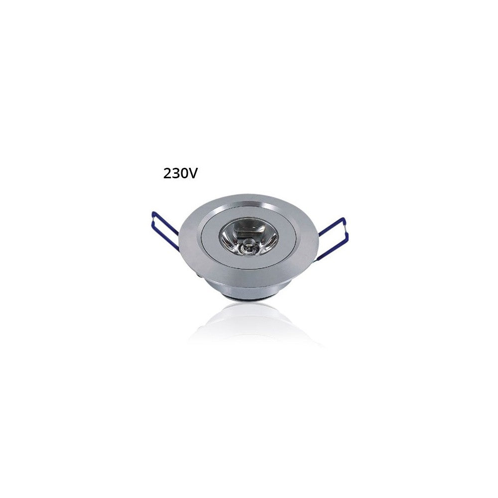 1,5W LED Indbygningsspot - Erstatter 15W, Ø4,2cm hul, Ø5,2cm mål, 2,2cm høj, 230V, 95lm, RA82