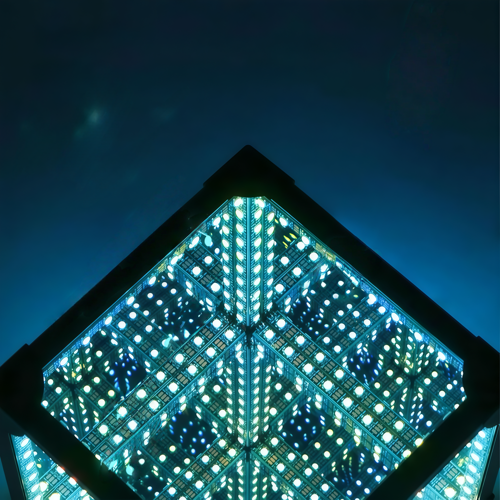 Infinity Cube 15x15 RGBIC - 3D lys effekt med fjernbetjening og USB-tilslutning - 8W, 5V input, 600lm.
