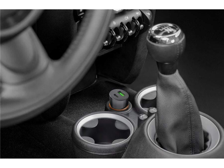 12/24V biladapter - USB-A (QC3.0) + USB-C (PD 48W)