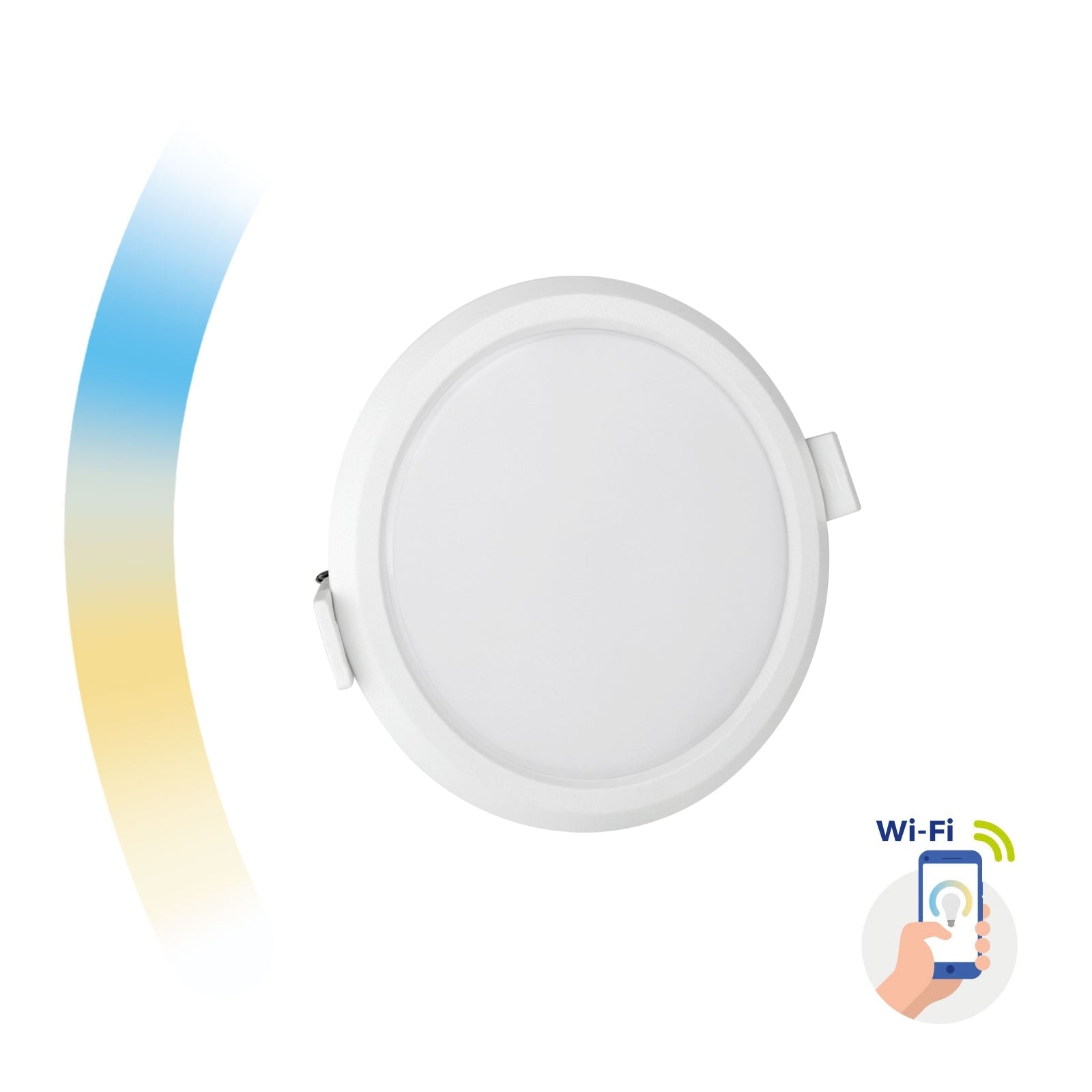 6W Led indbygnings panel Ø 112mm med Justerbar kelvin