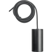 Ophæng med metal fatning E27 sort 3 meter tekstil ledning