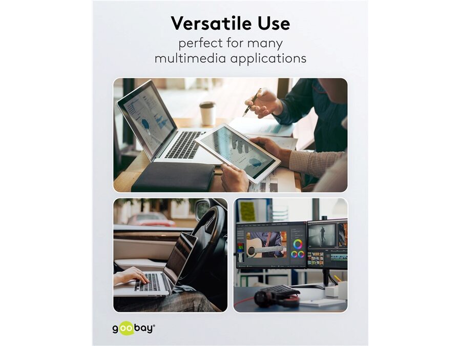 USB-C til USB-C Supersoft PD Tekstilkabel, 3A, Sort (3m)