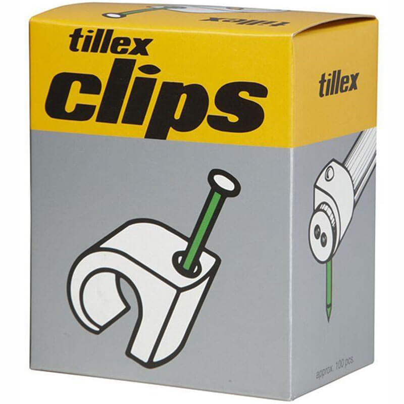 Clips 10-14 30mm sømlængde hvid - 100 stk.