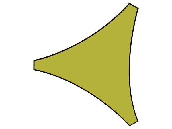 Trekantet solsejl - 3,6 x 3,6 x 3,6m LIME GRØN