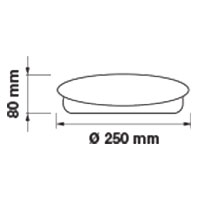 12W LED plafond Ø25cm 800Lm 120°