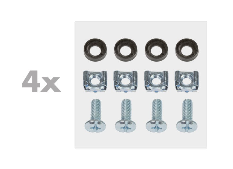 19" væg-beslag - 4U, D400mm, Sort