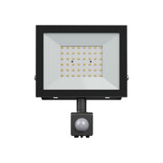 Noctis Lux 4 projektør 50W varm hvid med PIR sensor - sort, IP44, 230V, 4300lm, RA70