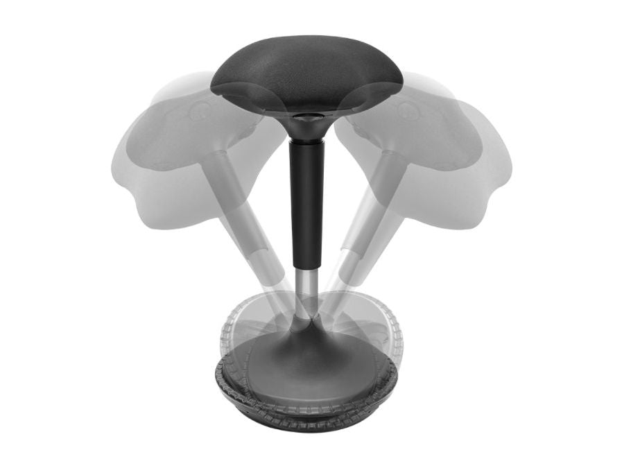 Ergonomisk sidde-/ståtaburet - 125kg, Sort