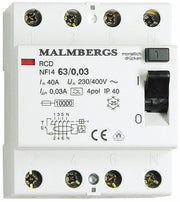 FEJLSTRØMSRELÆ 4P 63A 4M.HPFI