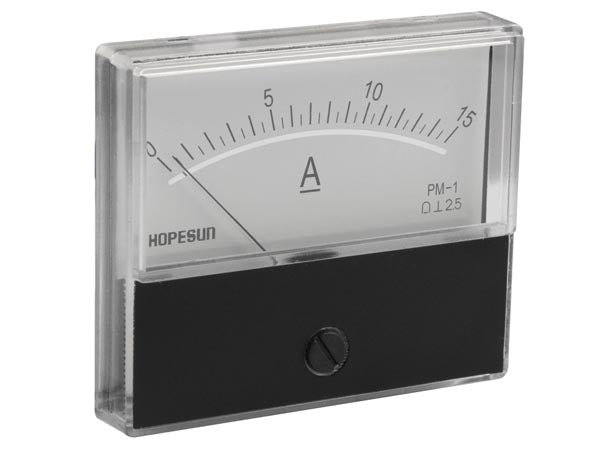 Analog strøm-panelmeter - 15A DC (70x60mm)