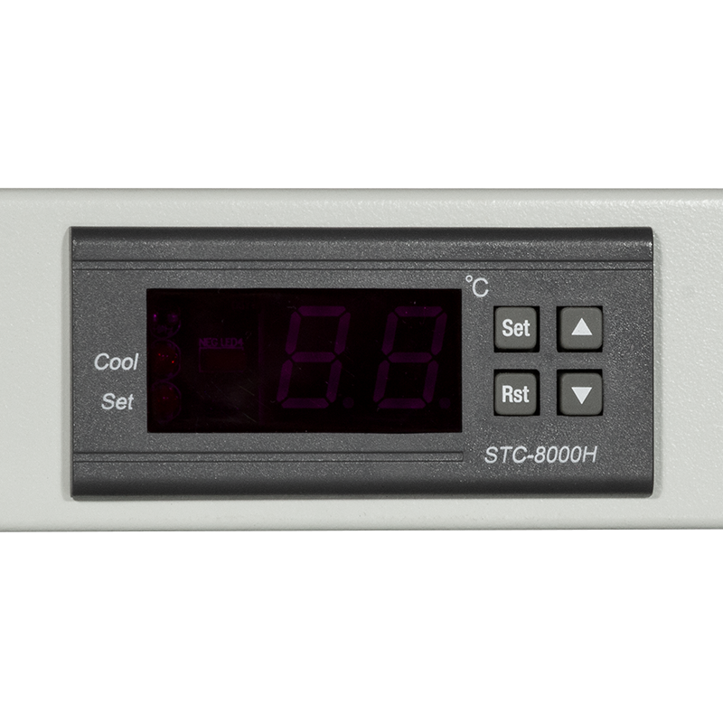 19" Rackkøler med 2 blæsere & termostat, Grå