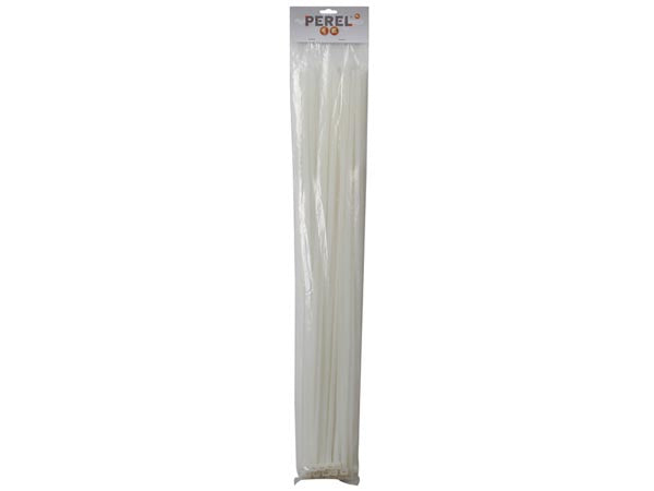 Kabelstrips - 9x750mm, Hvid (50 stk.)