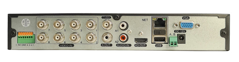 HD CCTV Hybridoptager - 8 kanal (TVI/CVI/AHD/Analog/IP) 5MP