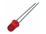 5mm std. LED - Rund, RØD diffus (1800mcd 30°)