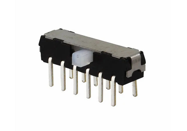 Skydekontakt - 4P ON-ON side-switch, 200mA (4PDT)