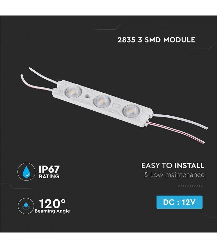 Vandtæt LED modul - 1,5W, 6000K, IP67, Perfekt til skilteog special løsninger