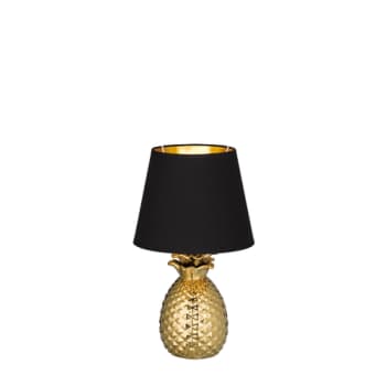 Pineapple Bordlampe 35 cm guld/sort
