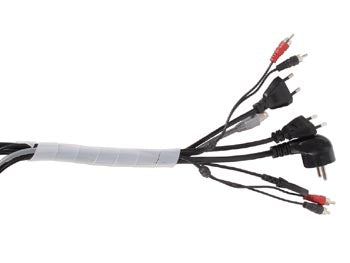 Spiral kabelsamler - 10m / Ø15mm (transparent hvid)