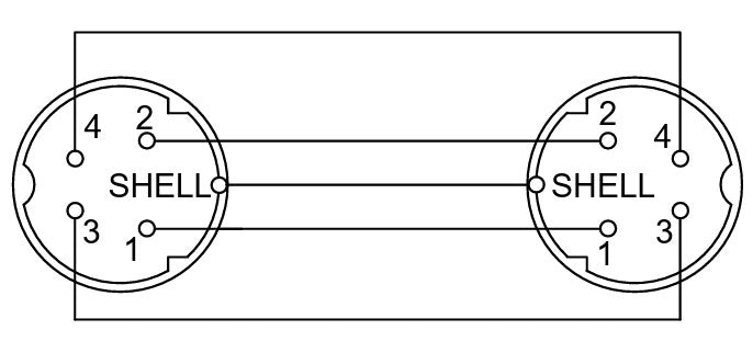 S-VHS kabel - 2 x 4 pol mini-DIN han, forgyldt (1m)
