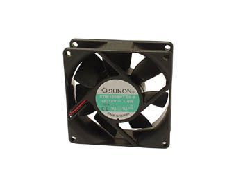 DC blæser - 80x80x25mm 12Vdc / 0,84W m. glideleje, 2 ledn.