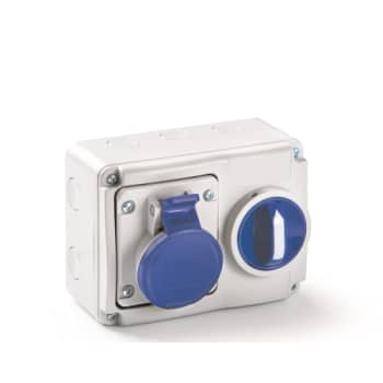 CEE Stikkontakt med interlock 3P 230V 16A IP54