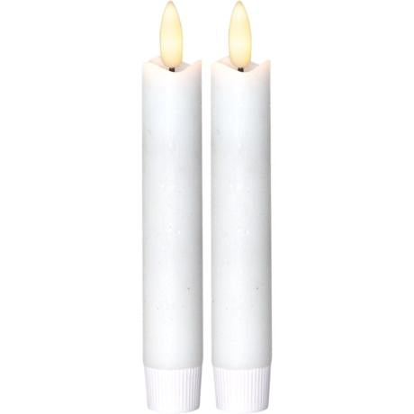 LED kronelys 15cm 2-pak
