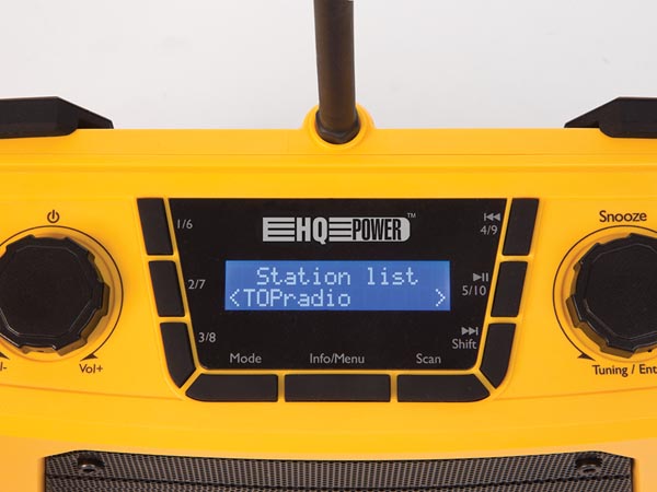 Robust håndværker-radio - DAB/DAB+/FM, 2x2,5W