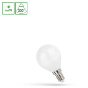 LED kugle P45 E14 5,5W - 230V, varm hvid mælkeagtig belysning - Spectrum