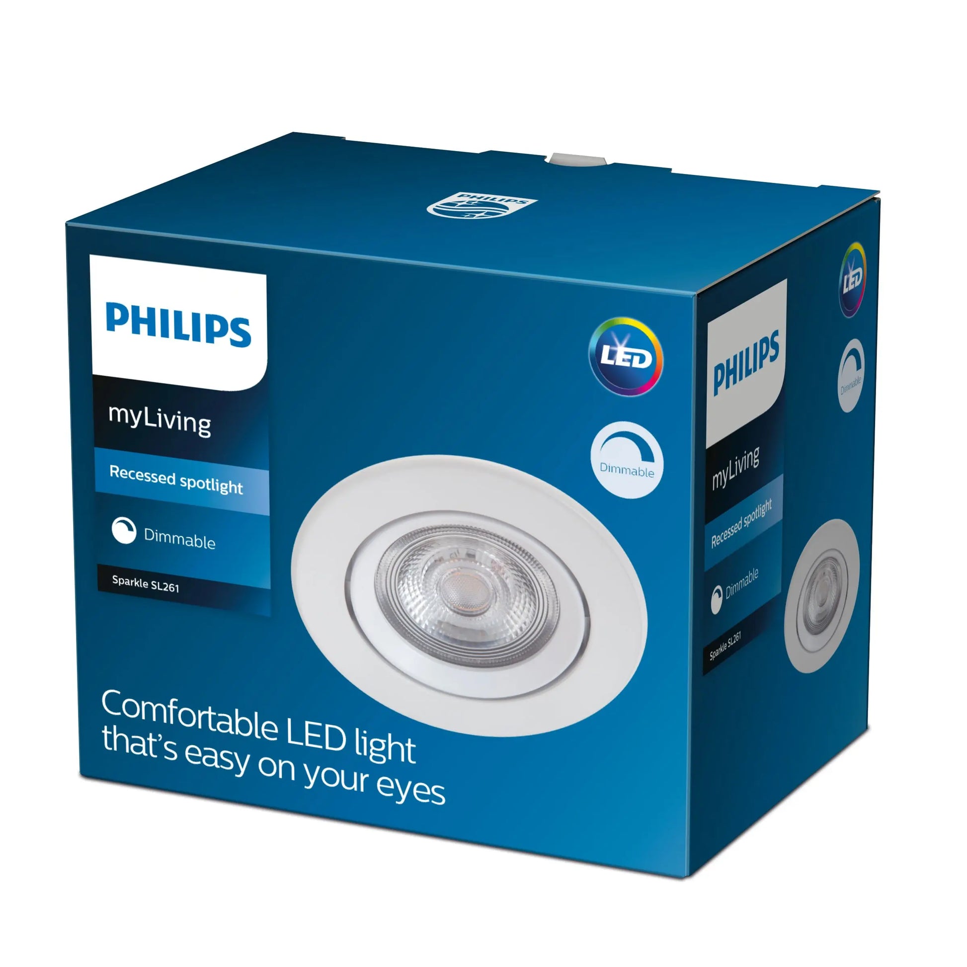 PHILIPS Indbygningsspot 5W LED DIM 2700K Hvid