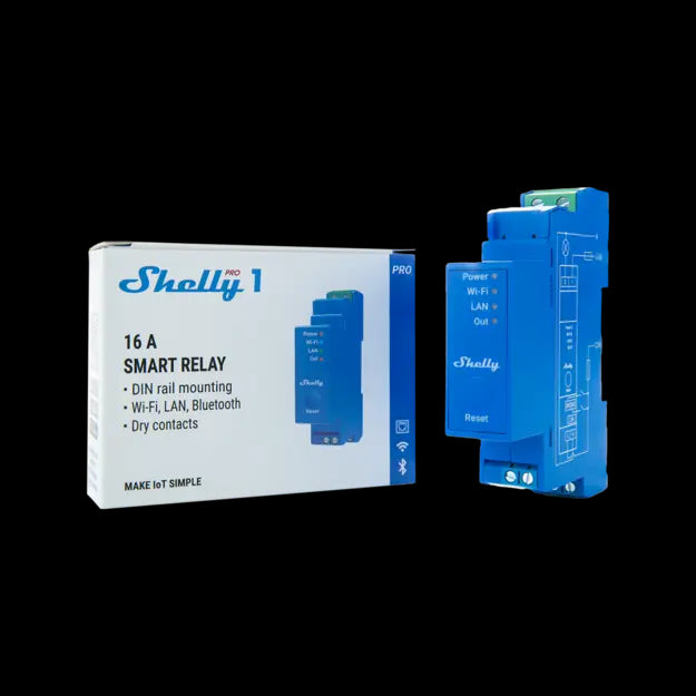 Shelly Pro 1 - WiFI relæ, potentialfrit kontaktsæt