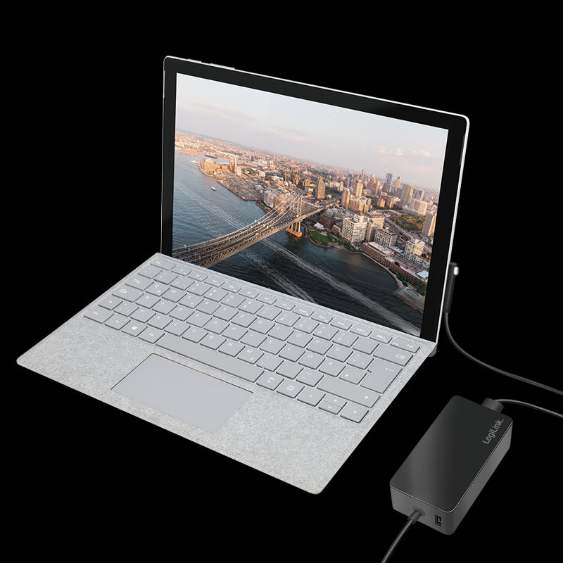 Microsoft Surface notebook oplader, 65W, Sort