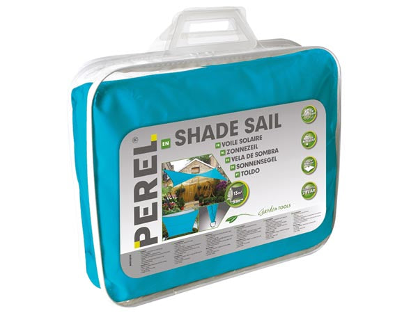 Rektangulært solsejl - 4 x 3m, HIMMELBLÅ