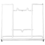Dispenser til papirhåndklædeark, hvid metal, 10,5 x 27 x 22,5 cm