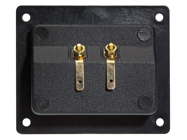 Højttaler skrueterminal - 2 x skrue, Guld, Kvadrat