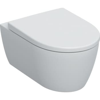 Geberit iCon væghængt toilet Rimfree, sæde, Soft close hvid/Mat