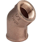 1" Rødgods Silicium Bronze bøjning 45°
