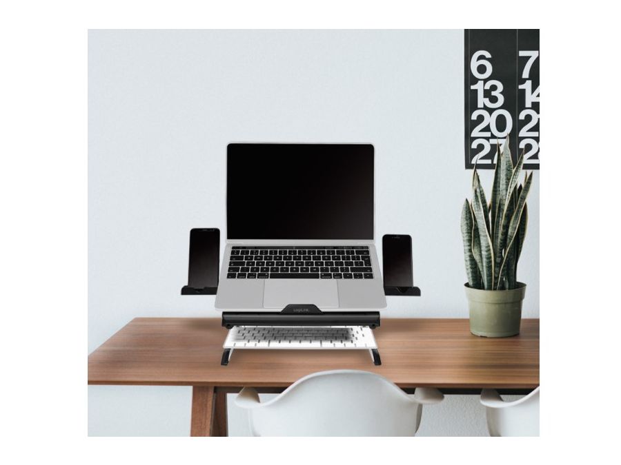 Laptop stand - Foldbar, justérbar højde, 10-15,6" Sort