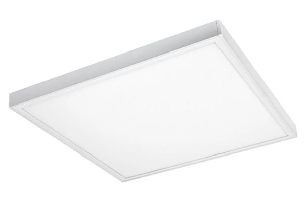Ramme til 60x60 LED panel - Samles hurtigt, plast hjørner, Uden synlige skruer, hvid kant