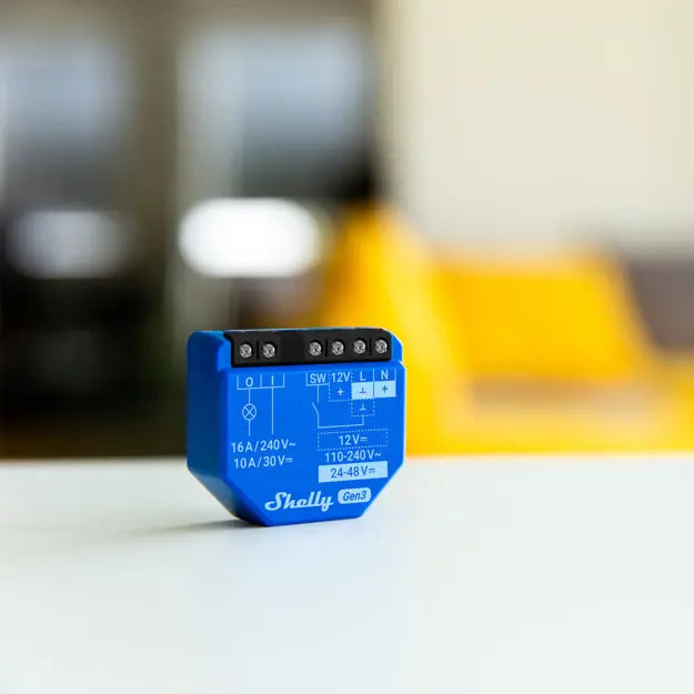 Shelly 1 Gen3 - WiFI relæ potentialfrit kontaktsæt