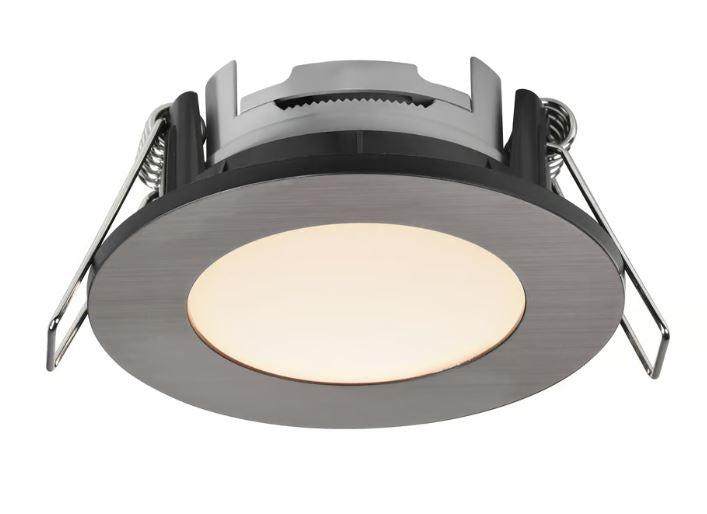 Indbygningsspot Leonis 2700K, 3-kit, nikkel, IP65