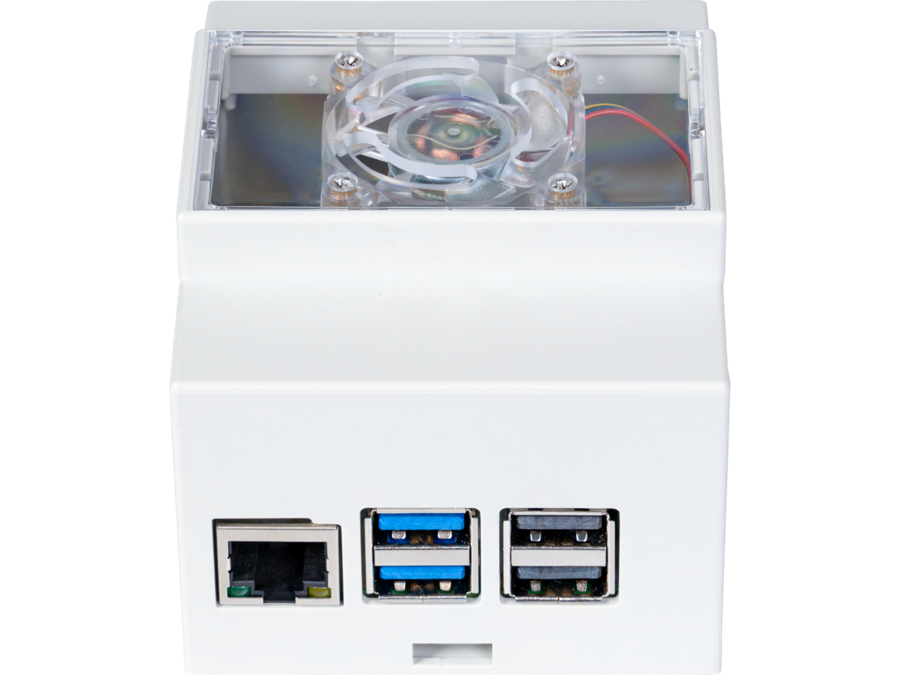 DIN-skinne kabinet til Raspberry Pi 5, Hvid