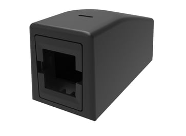 Office Box 1 port sort - universal anvendes både til SYSTIMAX M-serien og NETCONNECT keystone
