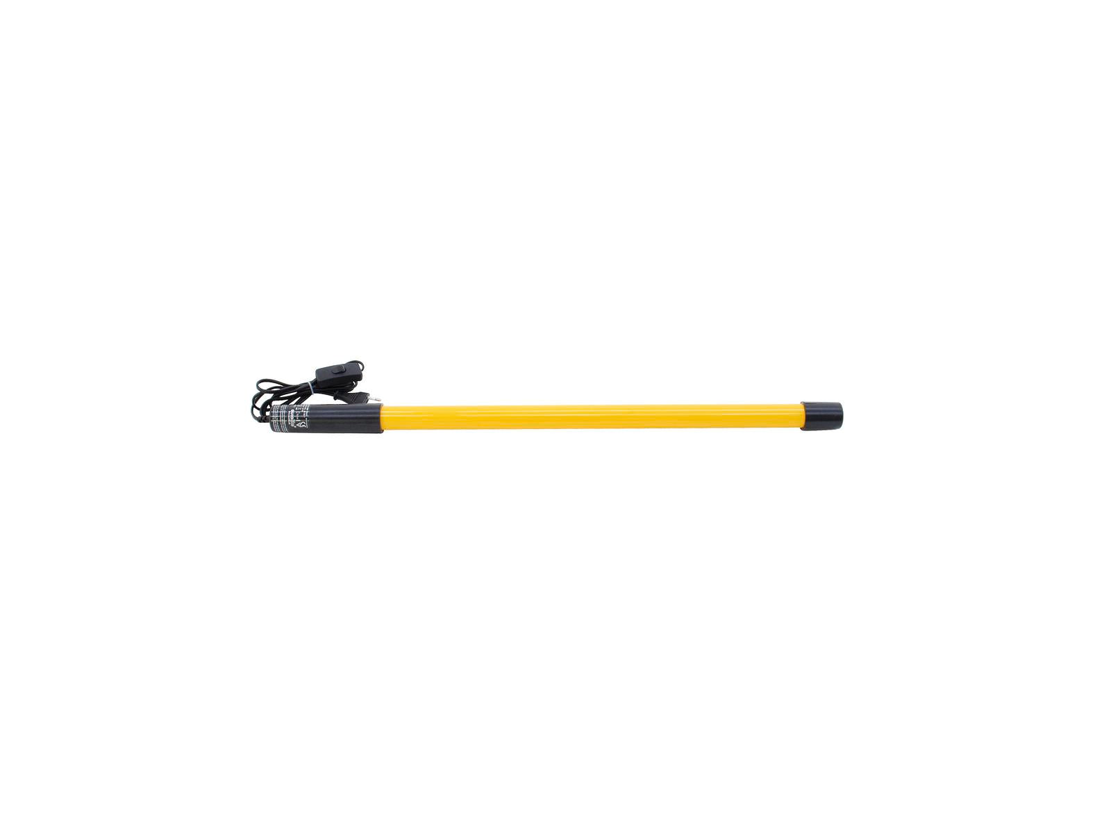 Fluorcerende neonrør - 18W, 725 X Ø35mm GUL m. netstik