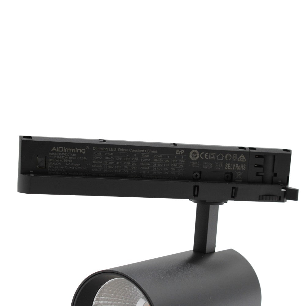 29W Sort Dæmpbar Skinnespot LEDlife 140 lm/W RA 90 38° 3-faset - Effektiv belysning til ethvert rum