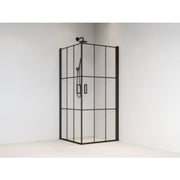 Brasta Viktorija Cube sort svingdør 2 stk. 90x90x200 cm